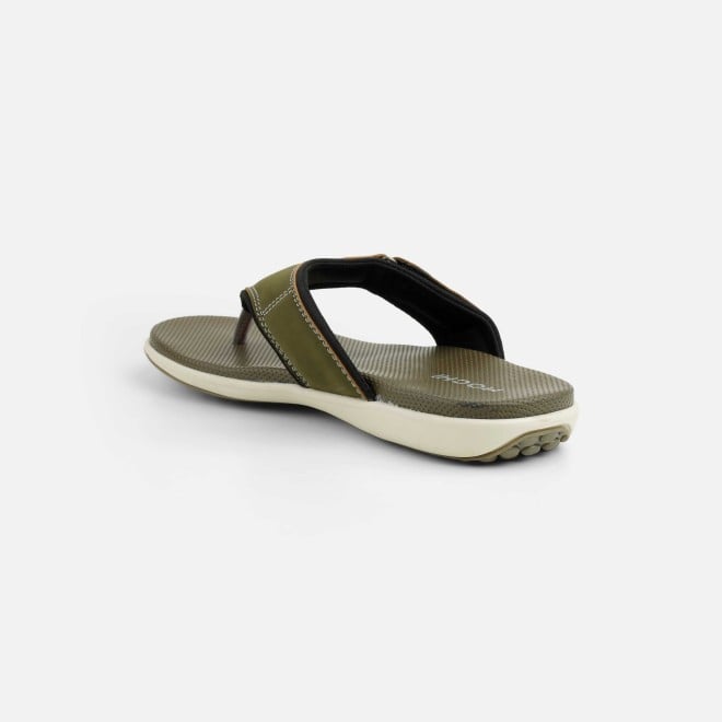 Mochi Men Olive Casual Slippers (SKU: 16-1132-49-40)