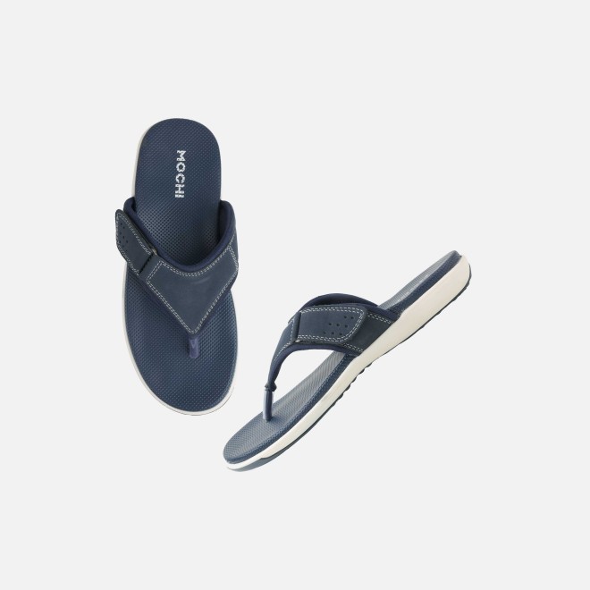 Mochi Men Blue Casual Slippers (SKU: 16-1132-45-41)