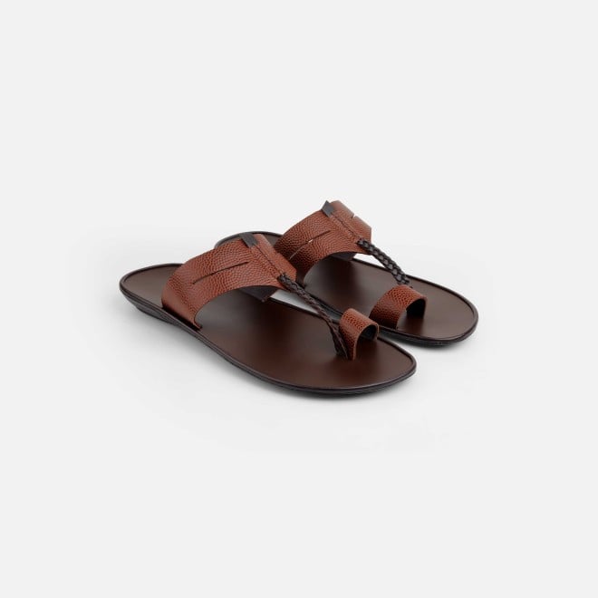 Mochi Men Tan Ethnic Kolhapuris (SKU: 16-1136-23-40)