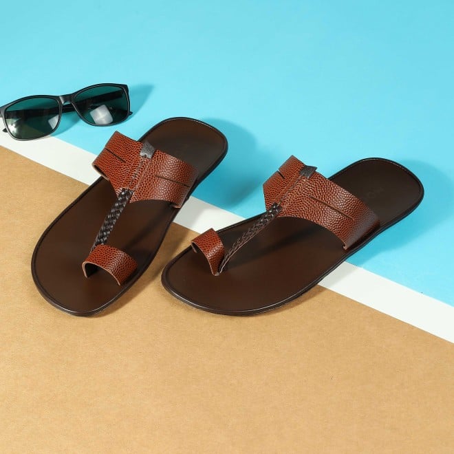 Mochi Men Tan Ethnic Kolhapuris