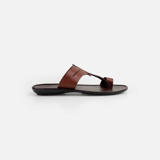 Mochi Men Tan Ethnic Kolhapuris (SKU: 16-1136-23-40)
