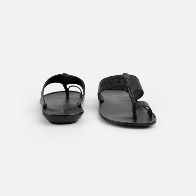 Mochi Men Black Ethnic Kolhapuris (SKU: 16-1136-11-40)