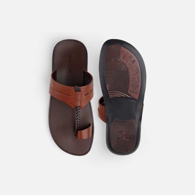Mochi Men Tan Ethnic Kolhapuris (SKU: 16-1136-23-40)
