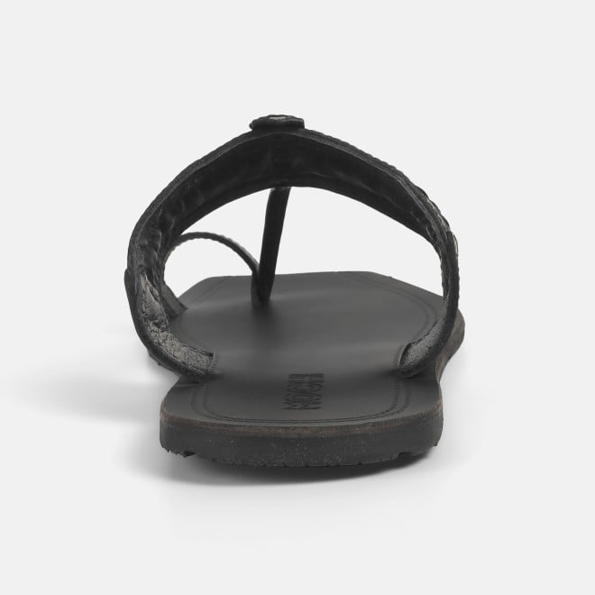 Mochi Men Black Ethnic Kolhapuris (SKU: 16-1142-11-40)