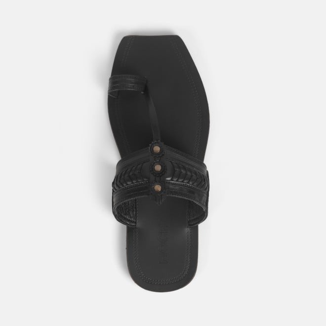 Mochi Men Black Ethnic Kolhapuris (SKU: 16-1142-11-40)