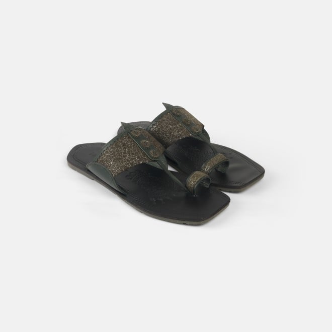 Mochi Men Green Ethnic Kolhapuris (SKU: 16-1144-21-40)