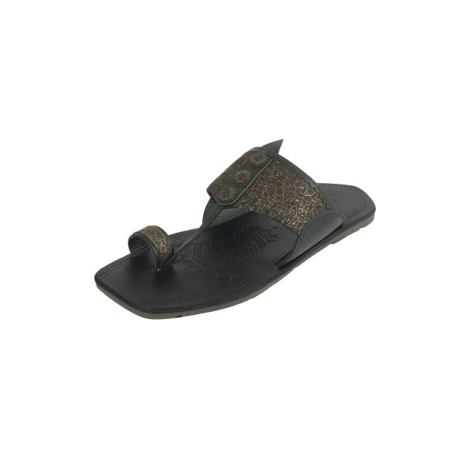 Mochi Men Green Ethnic Kolhapuris (SKU: 16-1144-21-40)