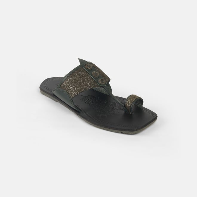 Mochi Men Green Ethnic Kolhapuris (SKU: 16-1144-21-40)