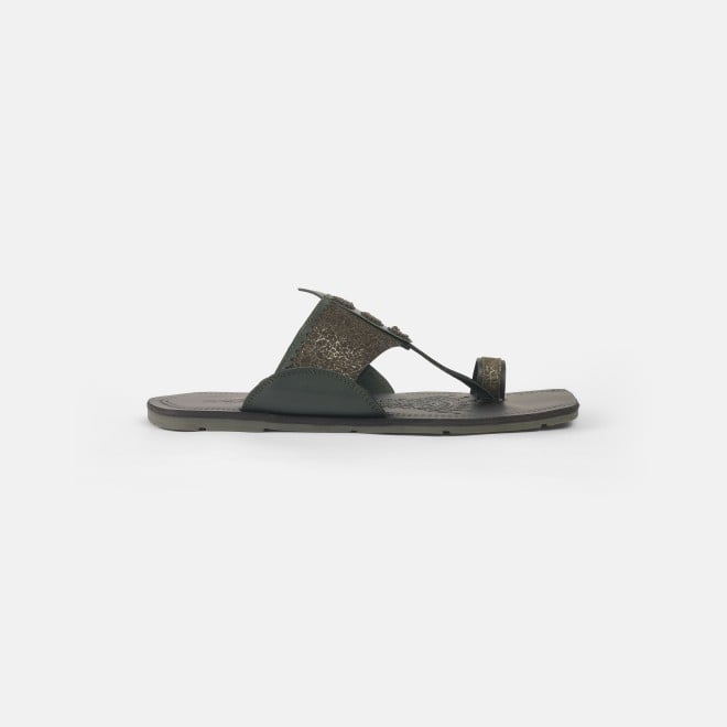 Mochi Men Green Ethnic Kolhapuris (SKU: 16-1144-21-40)