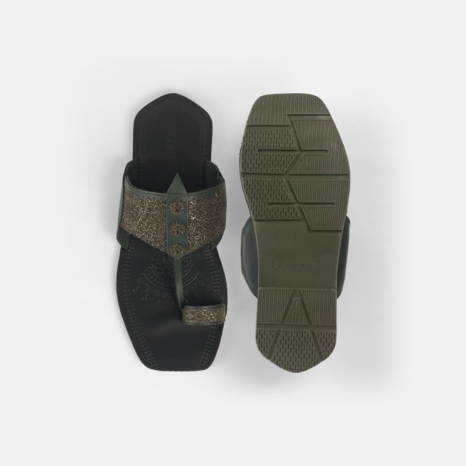 Mochi Men Green Ethnic Kolhapuris (SKU: 16-1144-21-40)