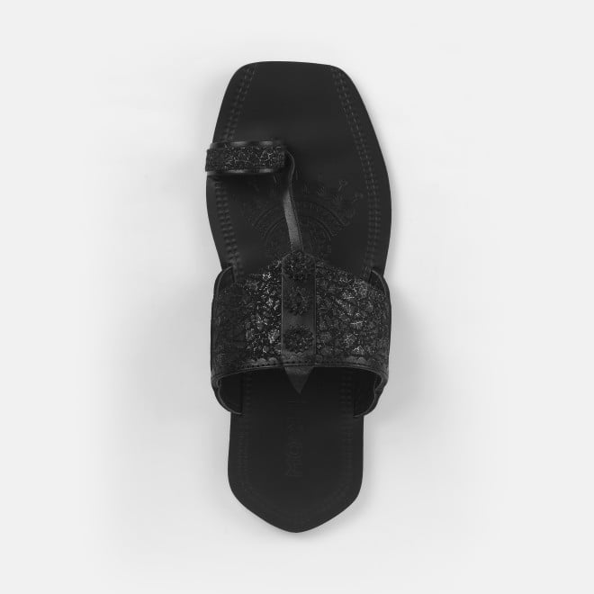 Mochi Men Black Ethnic Kolhapuris (SKU: 16-1144-11-40)