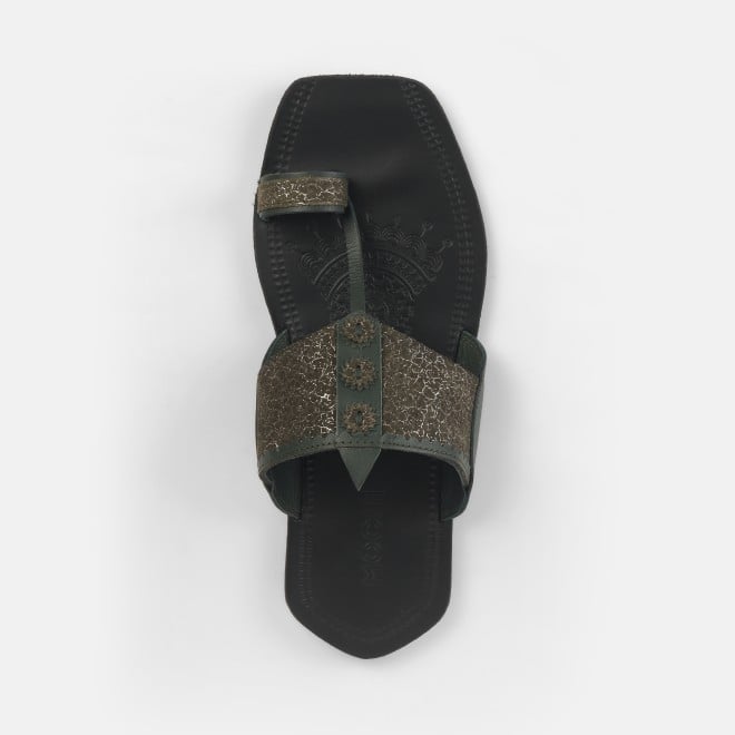 Mochi Men Green Ethnic Kolhapuris (SKU: 16-1144-21-40)