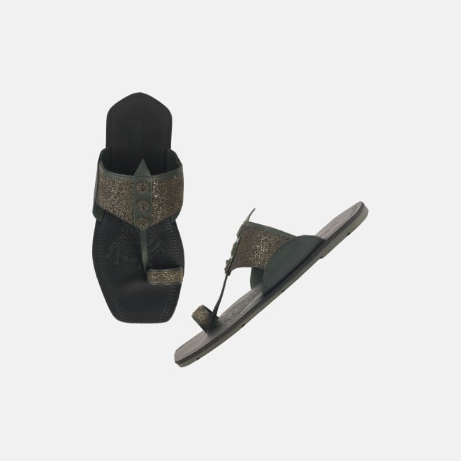 Mochi Men Green Ethnic Kolhapuris (SKU: 16-1144-21-40)