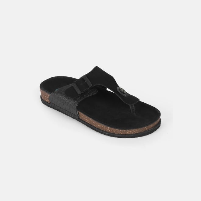 Mochi Men Black Casual Slippers (SKU: 16-1145-11-40)