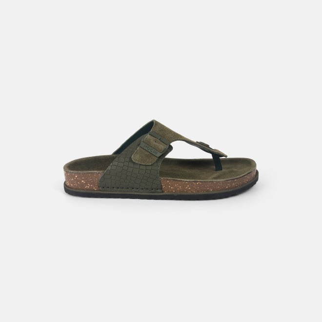 Mochi Men Olive Casual Slippers (SKU: 16-1145-49-40)