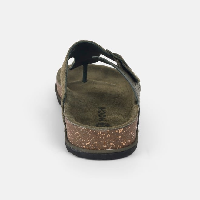 Mochi Men Olive Casual Slippers (SKU: 16-1145-49-40)