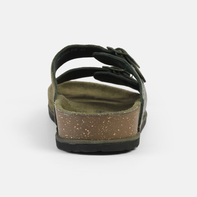 Mochi Men Olive Casual Slippers (SKU: 16-1146-49-40)