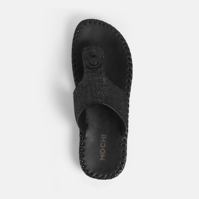 Mochi Men Black Casual Slippers (SKU: 16-1147-11-40)