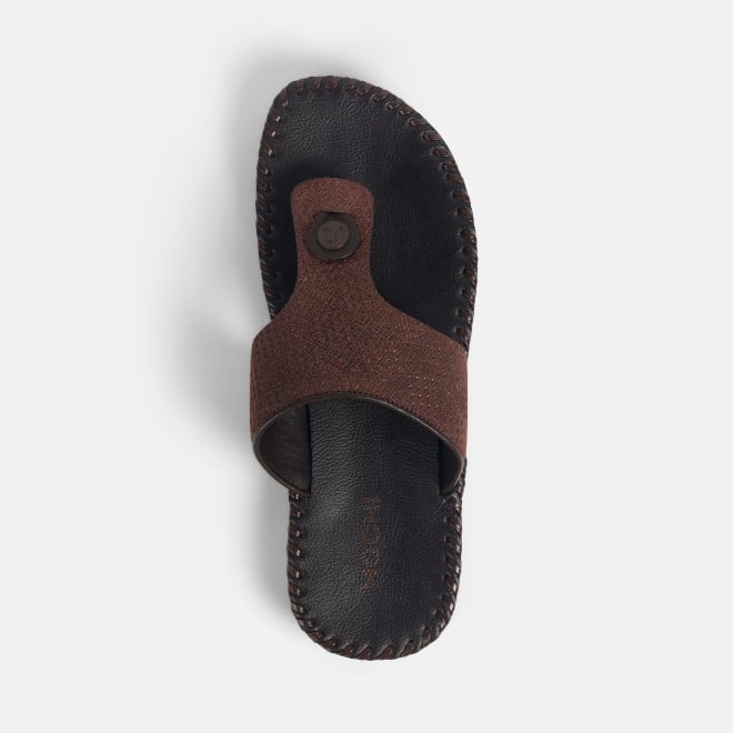 Mochi Men Brown Casual Slippers (SKU: 16-1147-12-40)