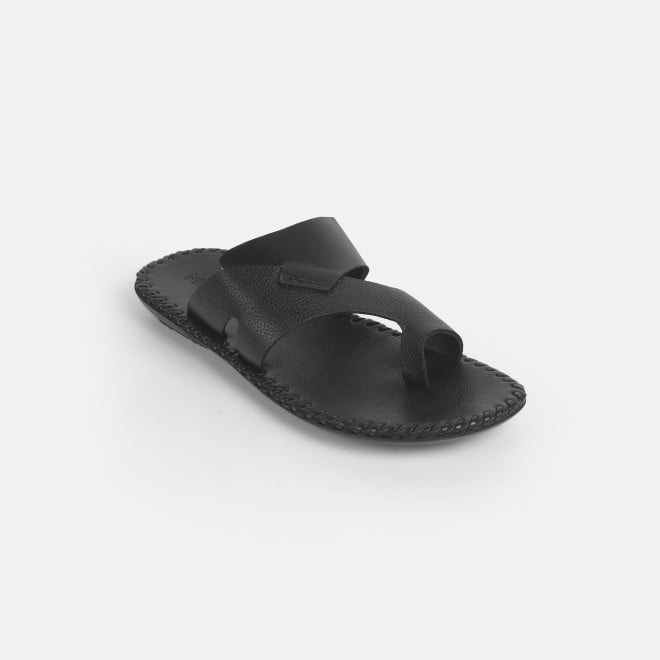 Mochi Men Black Casual Slippers