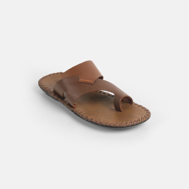 Mochi Men Tan Casual Slippers