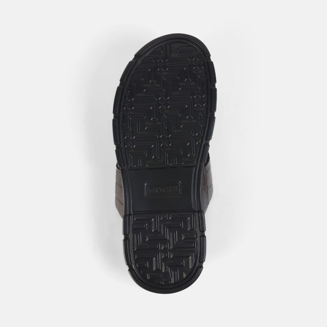 Mochi Men Brown Casual Slippers (SKU: 16-1151-12-40)