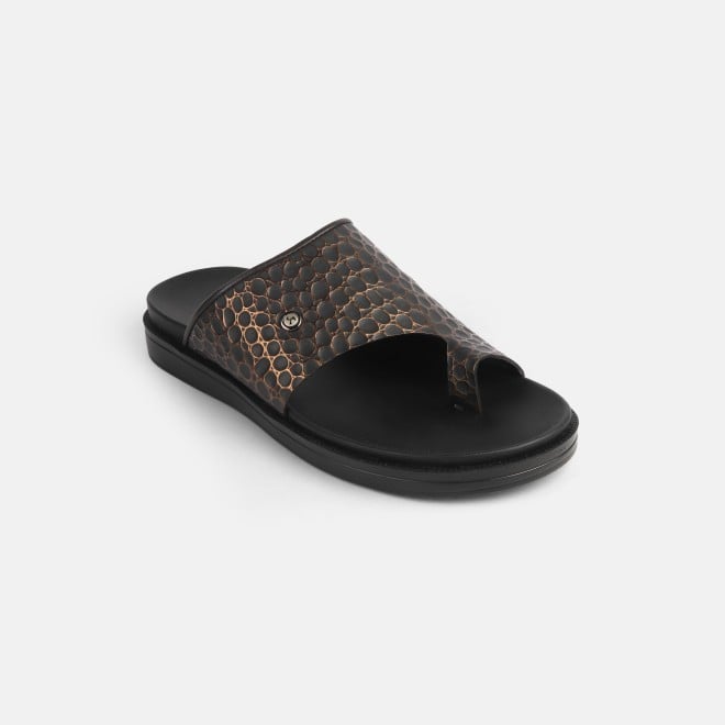 Mochi Men Brown Casual Slippers