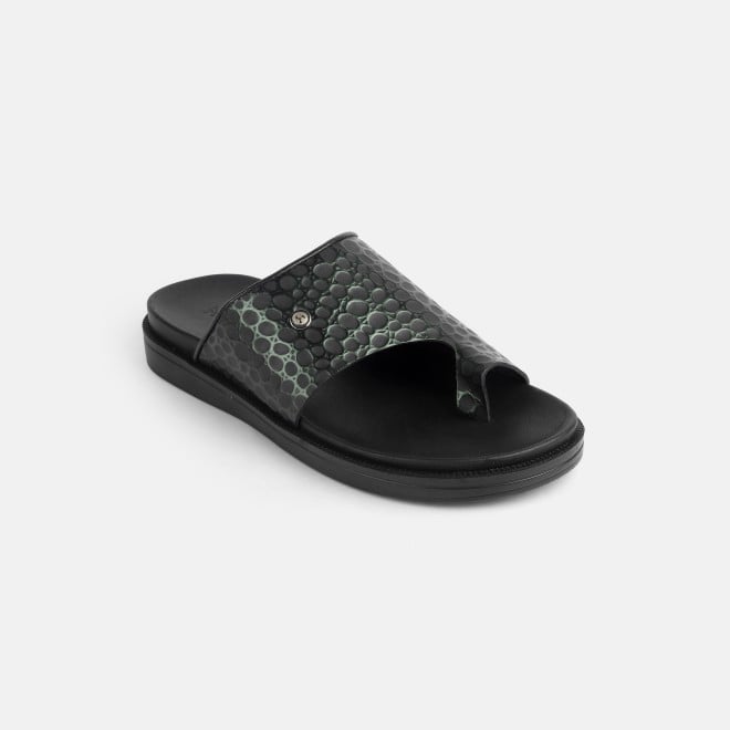 Mochi Men Green Casual Slippers