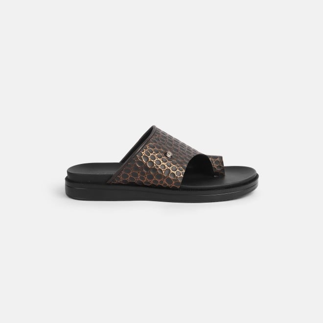 Mochi Men Brown Casual Slippers (SKU: 16-1155-12-40)