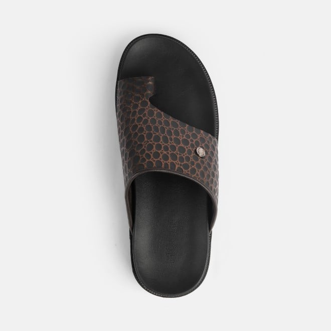 Mochi Men Brown Casual Slippers (SKU: 16-1155-12-40)