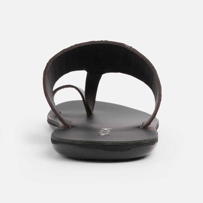 Mochi Men Brown Ethnic Slip Ons (SKU: 16-1156-12-40)