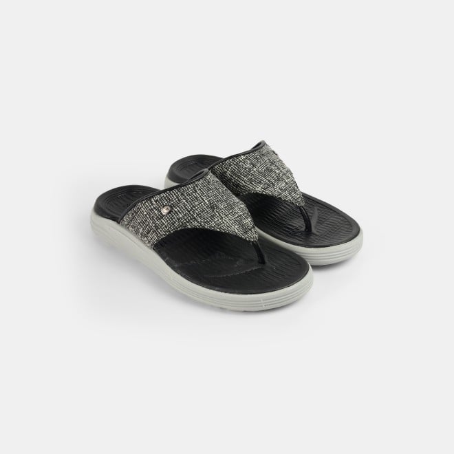 Mochi Men Black Casual Slippers (SKU: 16-1157-11-40)