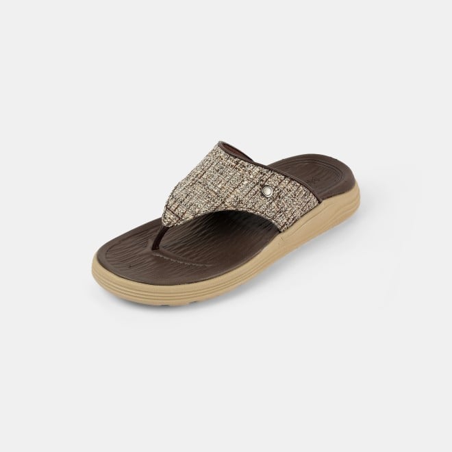 Mochi Men Brown Casual Slippers (SKU: 16-1157-12-40)