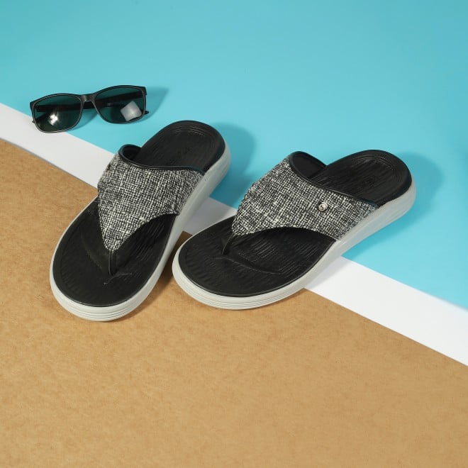 Mochi Men Black Casual Slippers (SKU: 16-1157-11-40)