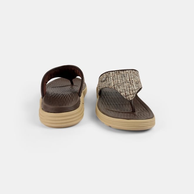 Mochi Men Brown Casual Slippers (SKU: 16-1157-12-40)