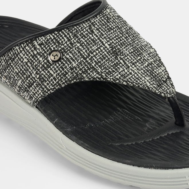 Mochi Men Black Casual Slippers (SKU: 16-1157-11-40)