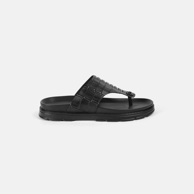 Mochi Men Black Casual Slippers (SKU: 16-1158-11-40)