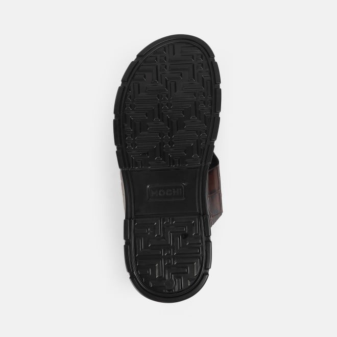 Mochi Men Brown Casual Slippers (SKU: 16-1158-12-40)