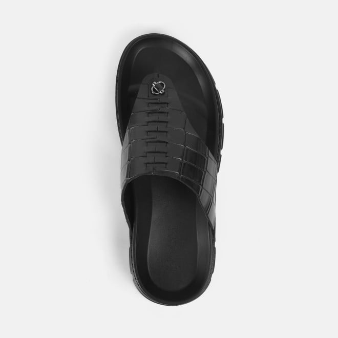 Mochi Men Black Casual Slippers (SKU: 16-1158-11-40)