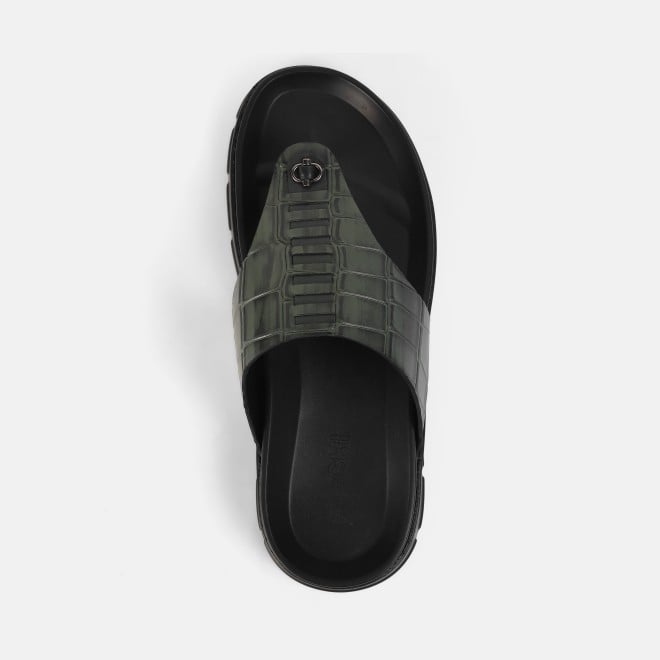 Mochi Men Green Casual Slippers (SKU: 16-1158-21-40)