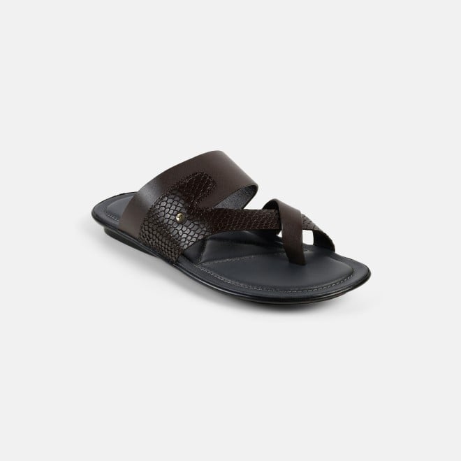 Mochi Men Brown Casual Slippers (SKU: 16-1159-12-40)