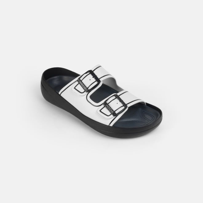 Mochi Men White Casual Slippers