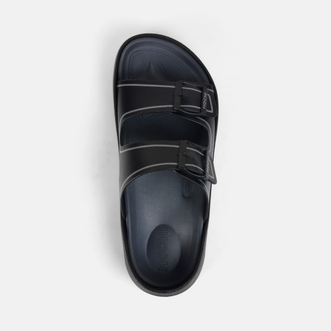 Mochi Men Black Casual Slippers (SKU: 16-1161-11-40)
