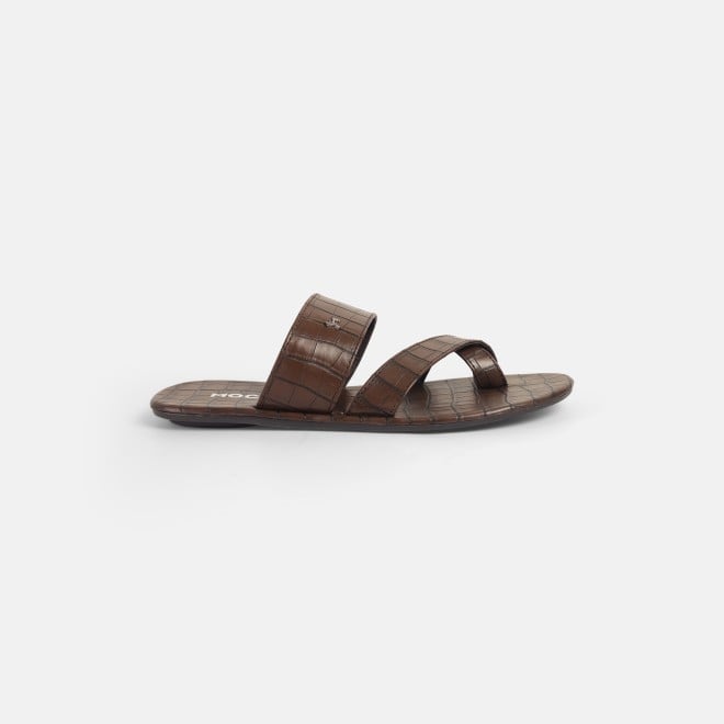 Mochi Men Brown Casual Slippers (SKU: 16-1174-12-40)