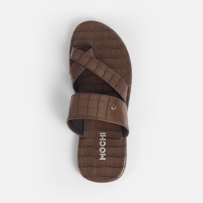 Mochi Men Brown Casual Slippers (SKU: 16-1174-12-40)