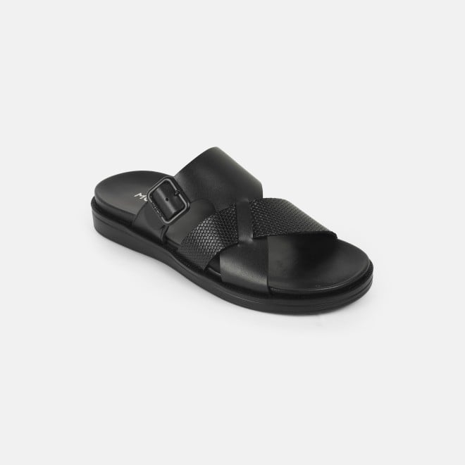 Mochi Men Black Casual Slippers (SKU: 16-1175-11-40)