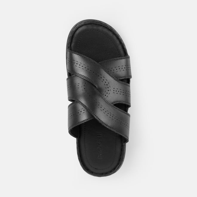 Mochi Men Black Casual Slippers (SKU: 16-1182-11-40)