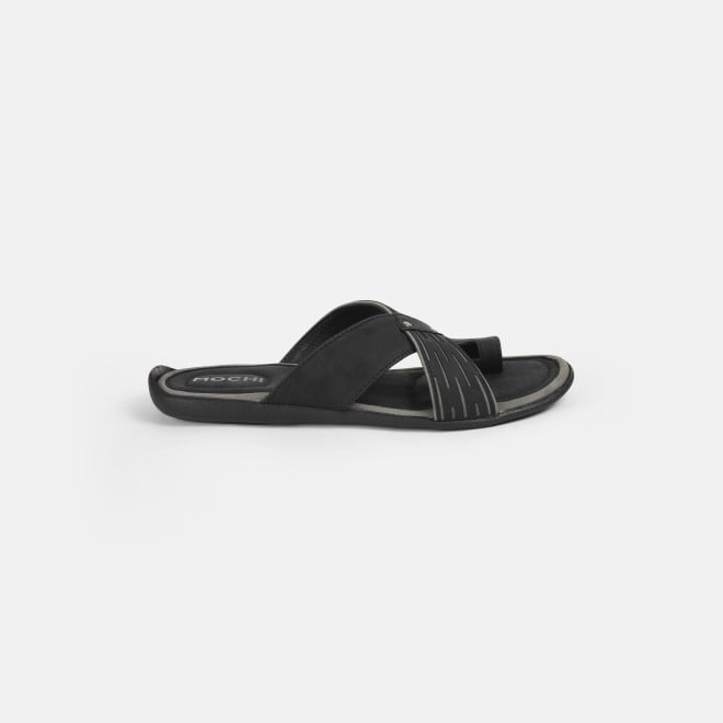 Mochi Men Black Casual Slippers (SKU: 16-1184-11-40)