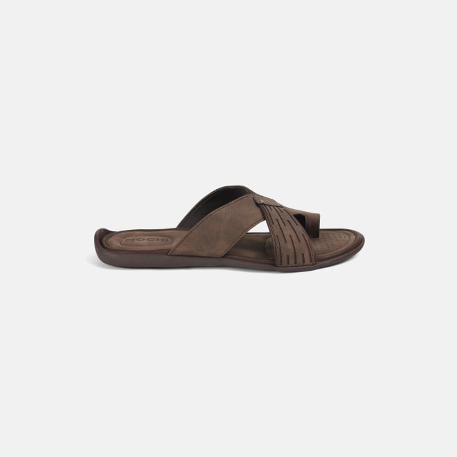 Mochi Men Brown Casual Slippers (SKU: 16-1184-12-40)