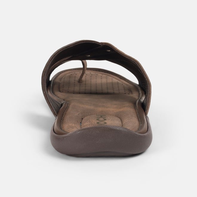 Mochi Men Brown Casual Slippers (SKU: 16-1184-12-40)